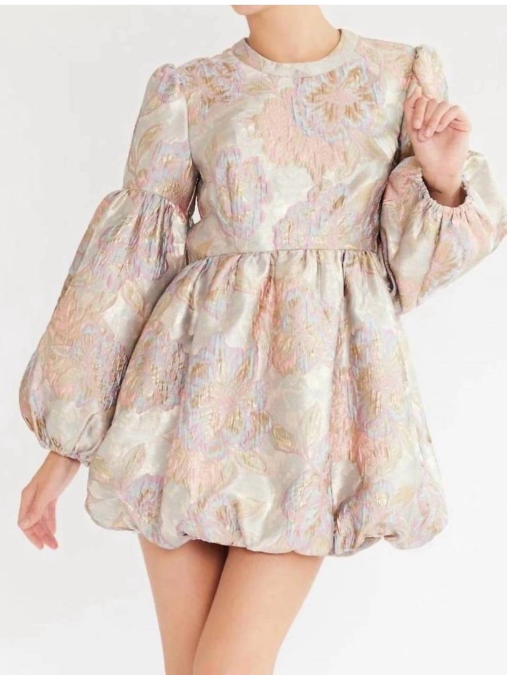 Mille x Intermix Giselle Women’s mini dress Pink Brocade bubble skirt